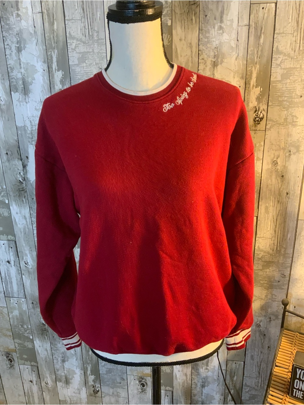 PINK Victoria's Secret Red Crewneck Sweatshirt